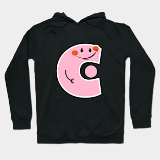 Children's Alphabet Letter C - Playful & Funny Initial for Creative Minds Hoodie